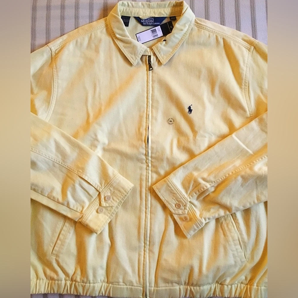 Polo by Ralph Lauren Cape Cod Brushed Twill Yellow Windbreaker Jacket